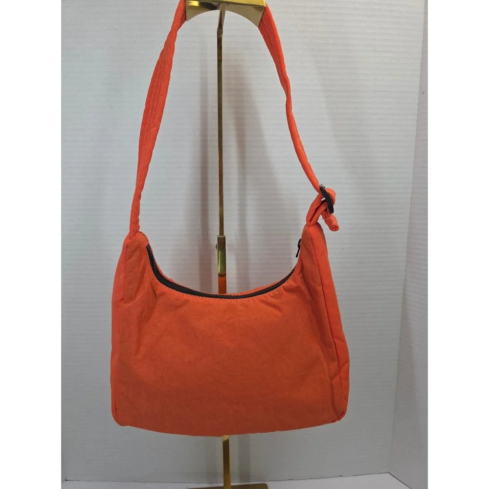 BAGGU Mini Nylon Shoulder Bag Nasturtium Orange Recycled Adjustable Strap NWT